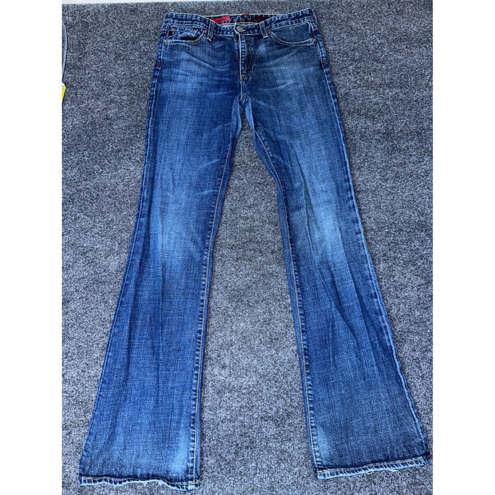 AG Adriano Goldschmied The Flute Flare Jeans Medium Wash Blue Denim 29R USA